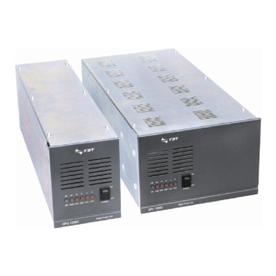 Fbt DPU Series Instruction Manual