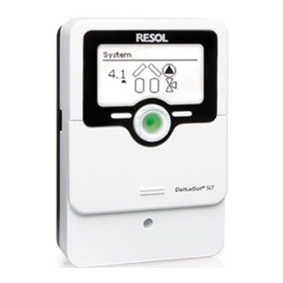 Resol BASIC controller Manual For The Specialised Craftsman