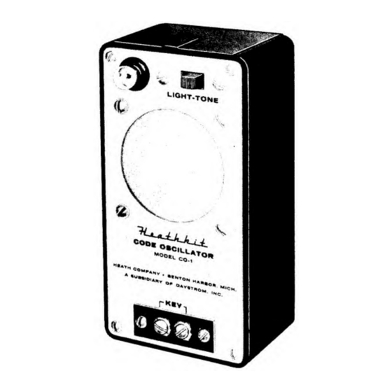 Heathkit CO-1 Assembly Manual