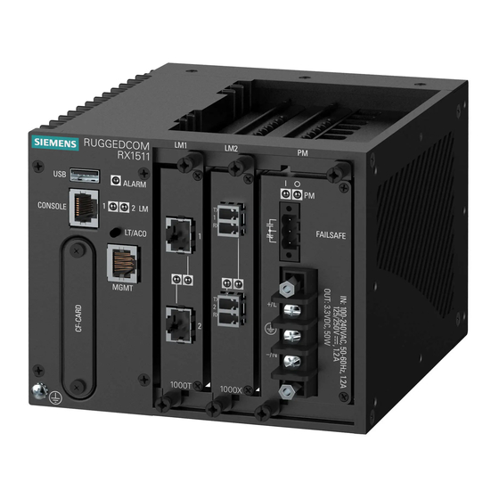 Siemens RUGGEDCOM RX1511 Installation Manual