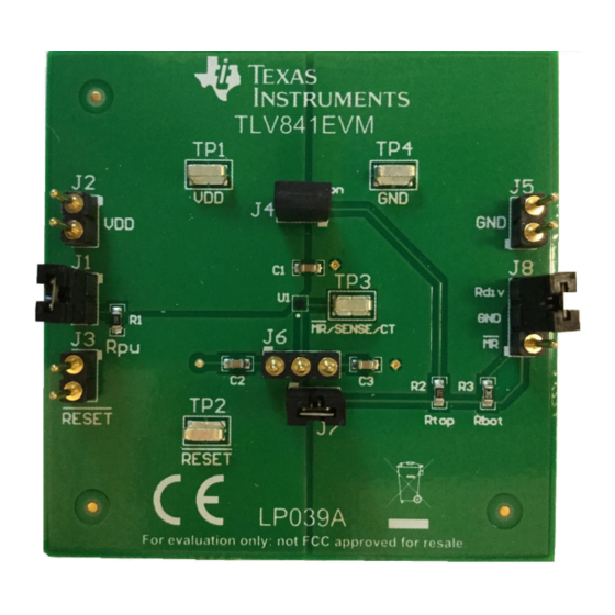 Texas Instruments TLV841EVM Manuals