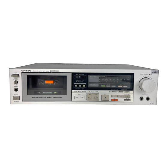 Onkyo TA-R33 Service Manual