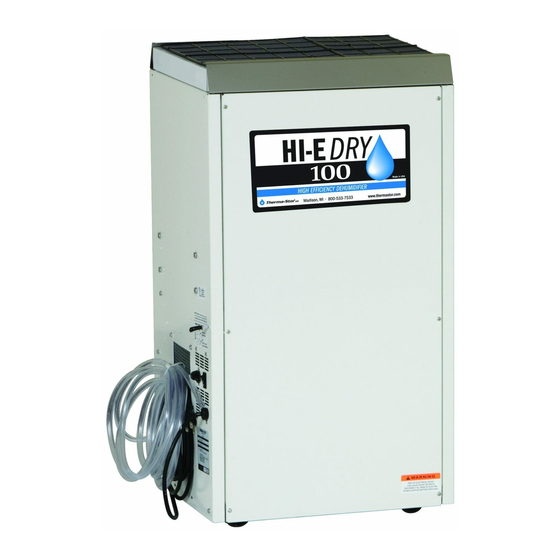 Therma-Stor HI-E DRY 100 Installation, Operation & Service Instructions