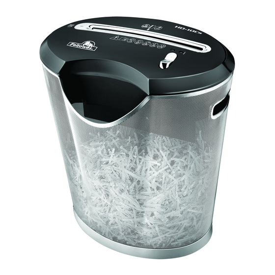 Fellowes POWERSHRED HD-10Cs Instructions Manual
