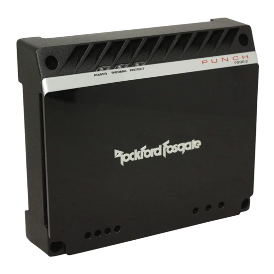 Rockford Fosgate Punch P300-2 Installation And Operation Manual