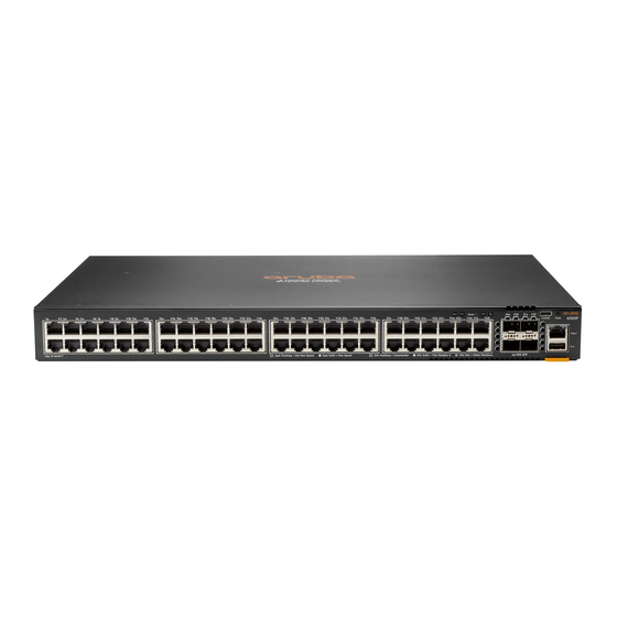 Hewlett Packard Enterprise Aruba 6300F Manuals