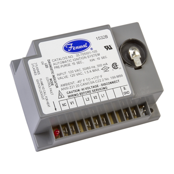 Fenwal Controls 35-70 Series Quick Start Manual