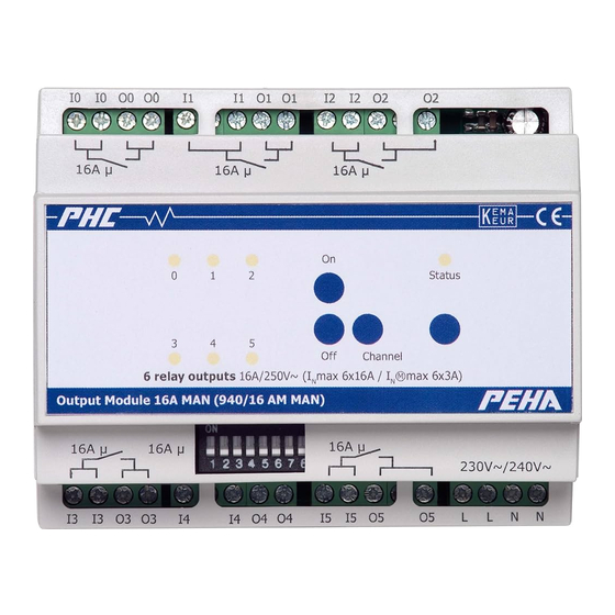 PHC PEHA 940/16AM Installation And Operating Instructions