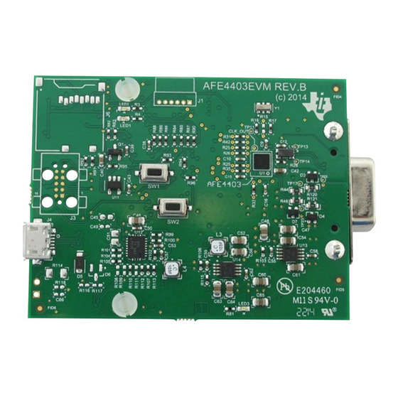 Texas Instruments AFE4403 User Manual