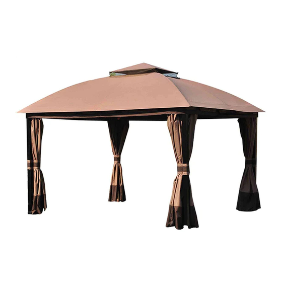 Sunjoy 10’x12’ Benen Gazebo L-GZ215PST-1 Assembly Instructions Manual