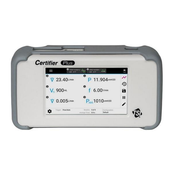 TSI Instruments Certifier Plus Manuals