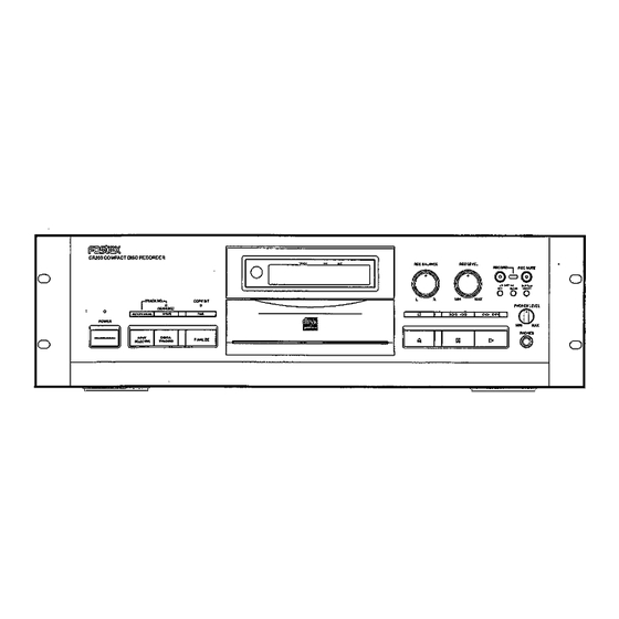 Fostex CR200 Owner's Manual