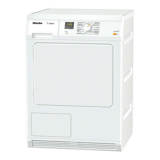 Miele TDA 150 Condenser Clothes Dryer Manuals