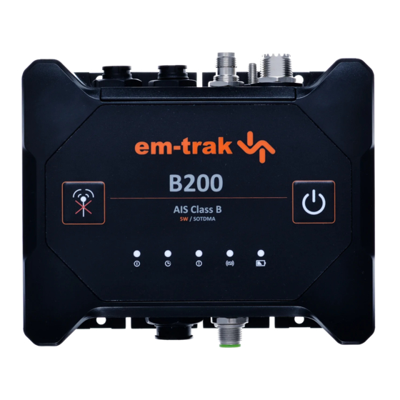 Em-Trak B200 Quick Start Manual