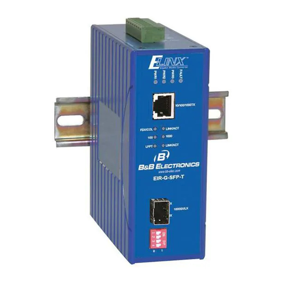B&B Electronics ELinx EIR-G-SFP-T Quick Start Manual