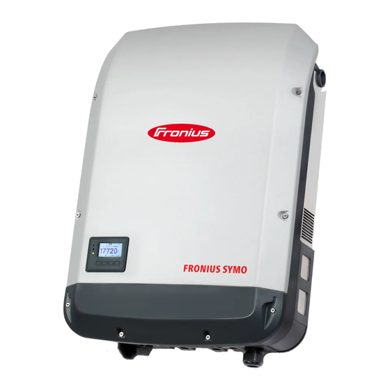 Fronius Symo Advanced 10.0-3-M Quick Start Manual