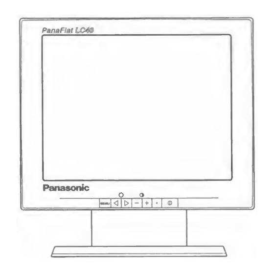 Panasonic PanaFlat LC40 Operating Instructions Manual