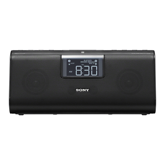 Sony Personal Audio System Operating Instructions