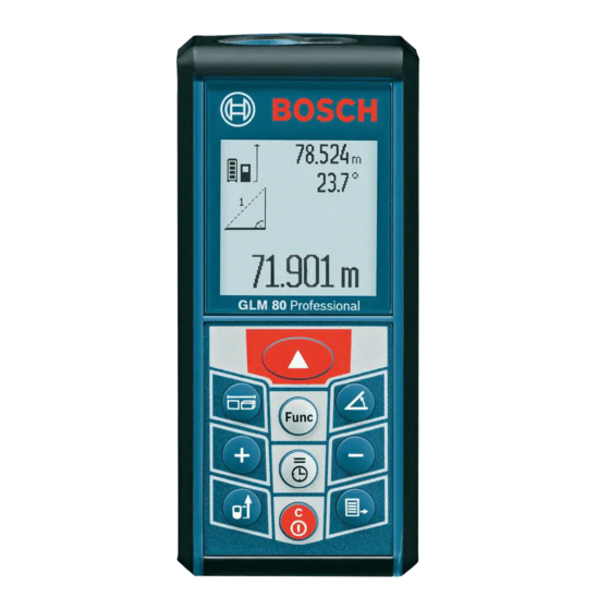 Bosch GLM 80 Operating And Safety Instructions Manual