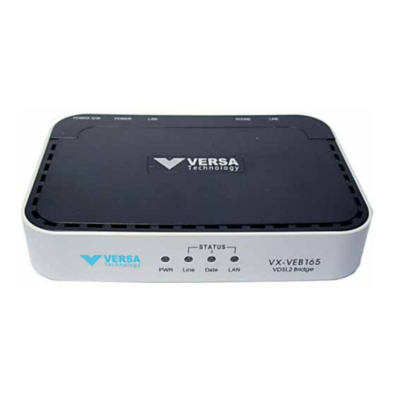 Versa Technology VX-VEB165 Manuals