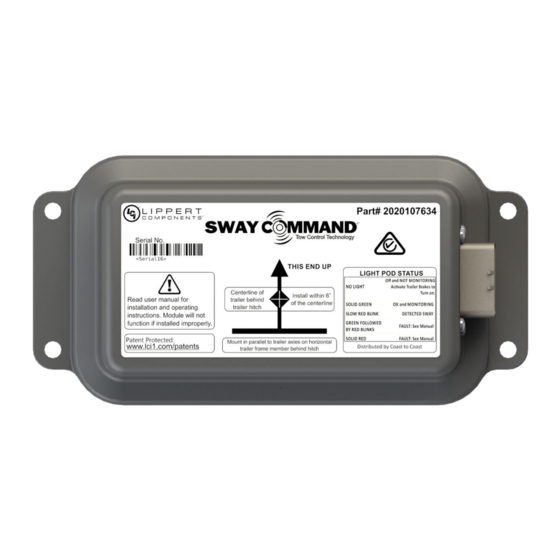 Lippert Components Sway Command Installation Manual