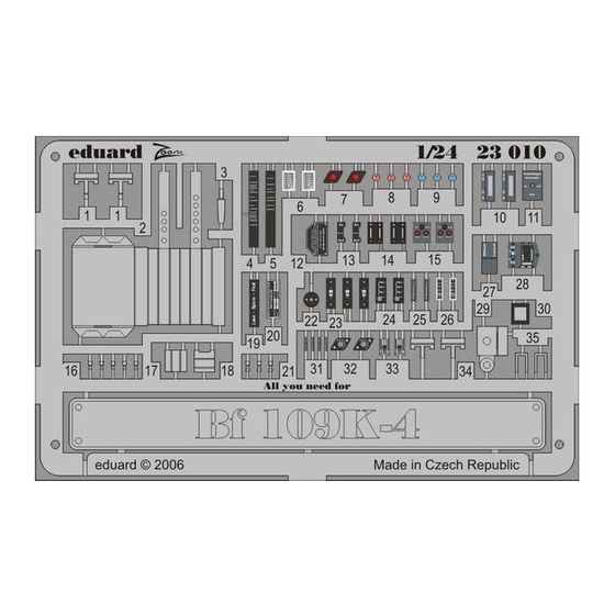 Eduard Bf 109 K-4 placards Assembly Instructions