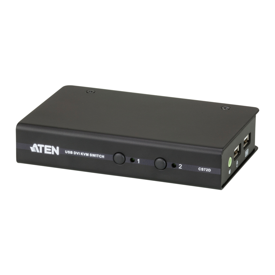 ATEN CS72D, CS74D - 2/4-Port USB DVI KVM Switch Quick Start Guide