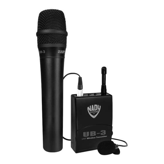 Nady Systems VR-3U Wireless Microphone Manuals