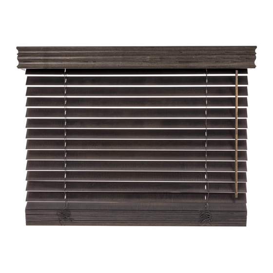 SelectBlinds Basswood Horizontal Blind Installation Instructions