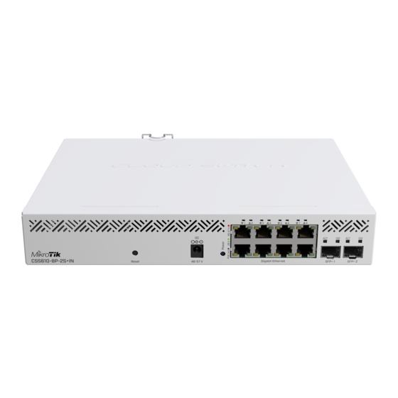 MikroTik CSS610-8P-2S+IN Quick Manual