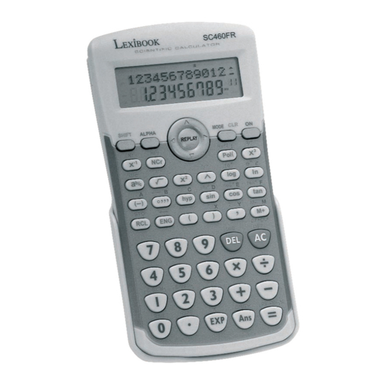 LEXIBOOK SC460 Owner's Manual