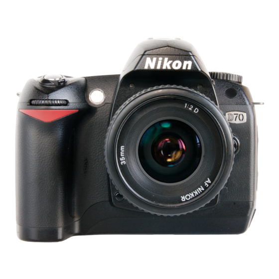 Nikon D70 VBA10401 Manuals