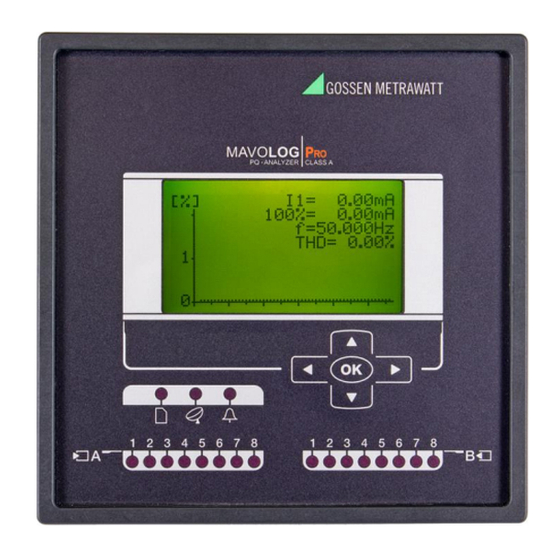 Gossen MetraWatt mavolog pro Operating Instructions Manual