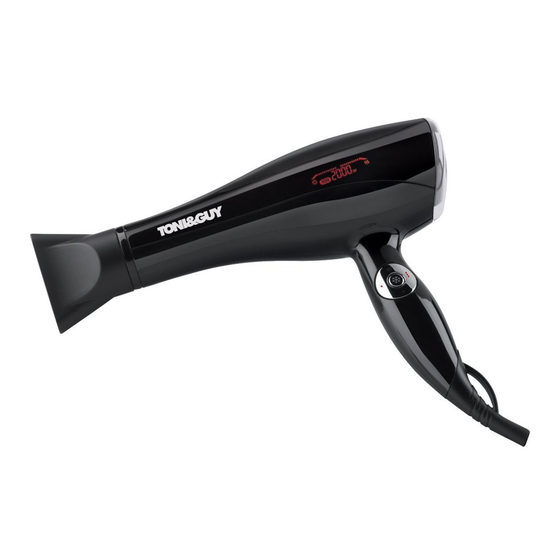 TONI&GUY Prep TGDR5363UK Use & Care Instruction Manual