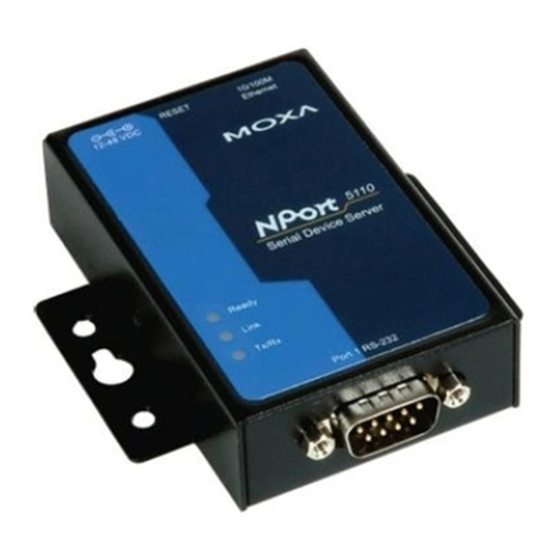 Moxa Technologies NPort 5110A-T Quick Installation Manual