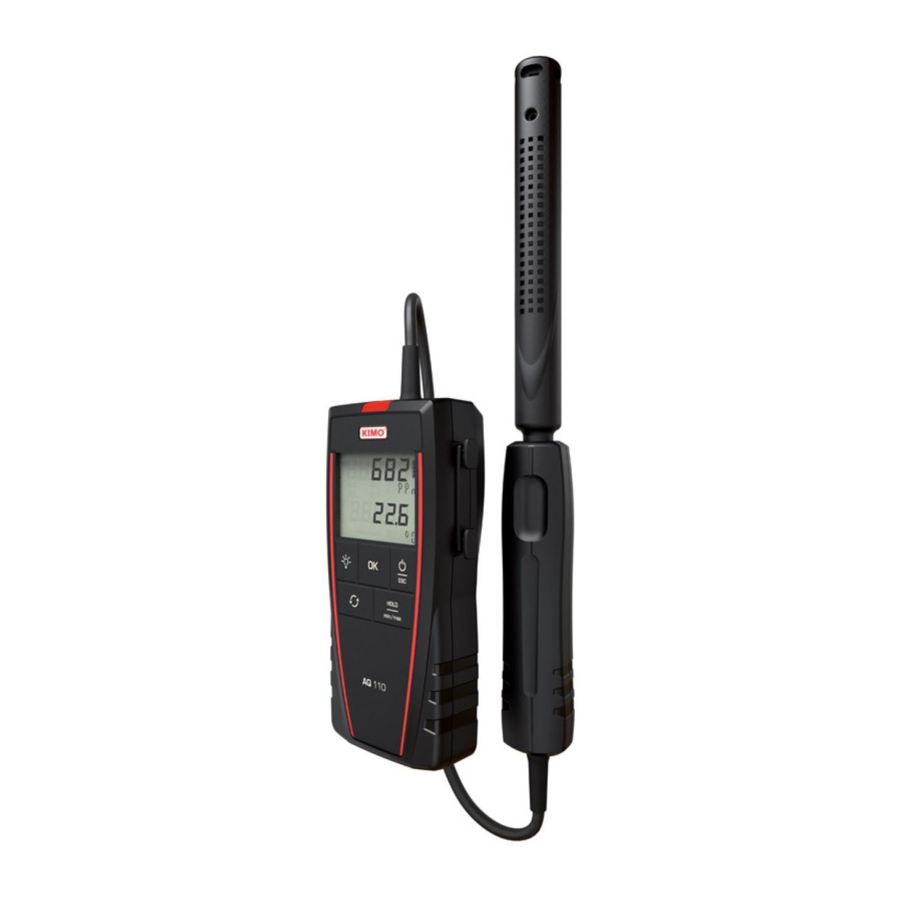 Kimo 110 Series, AQ 110, CO 110, CT 110, HD 110, LV 110 Manual