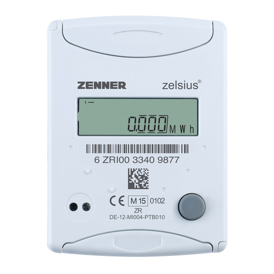 Zenner zelsius C5-CMF Installation And Operating Manual