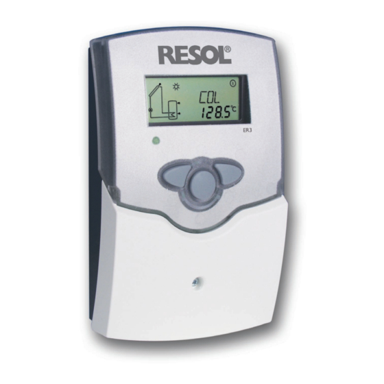 Resol ER3 Manual