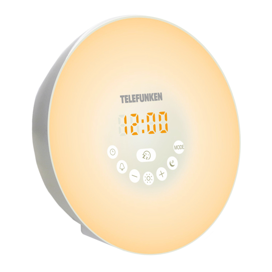 Telefunken TF-1589B Alarm Clock Manuals
