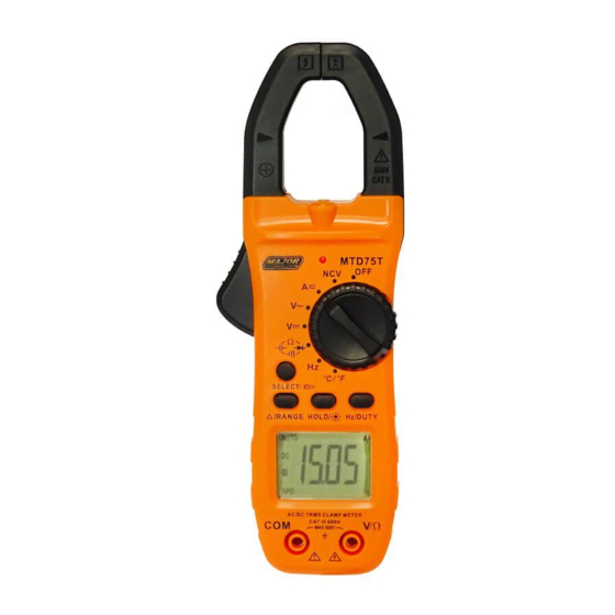 Major tech MTD75T Instruction Manual