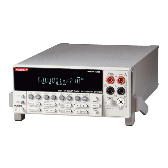 Keithley Integra 27 Series Quick Start Manual