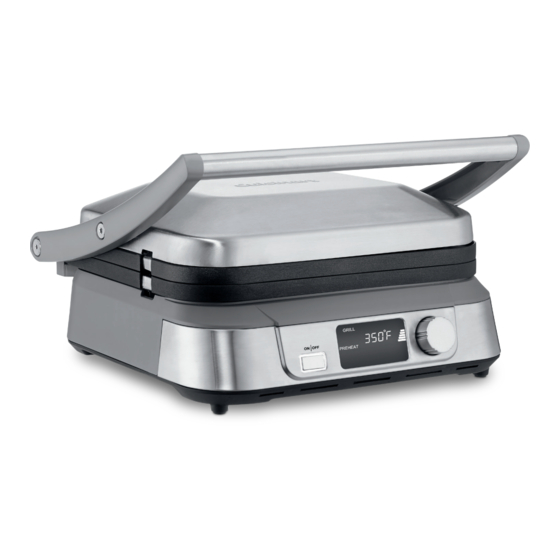Cuisinart Griddler Five GR-5 Series Instruction And Recipe Booklet