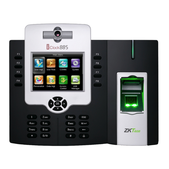 ZKTeco iClock 885 User Manual