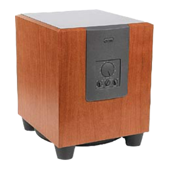 Boston Acoustics PowerVent PV1000 User Manual