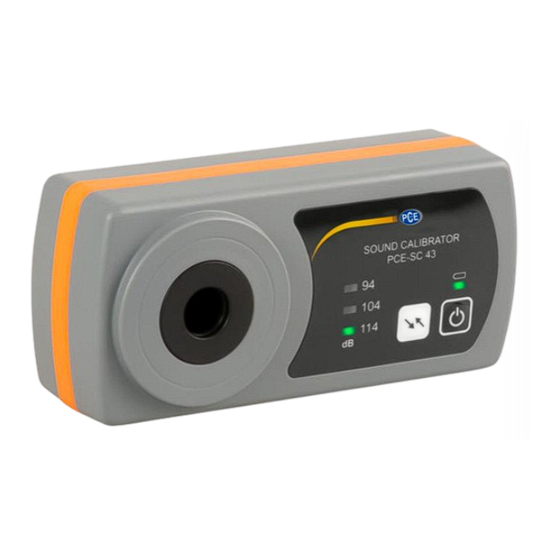 PCE Instruments PCE-SC 43 User Manual