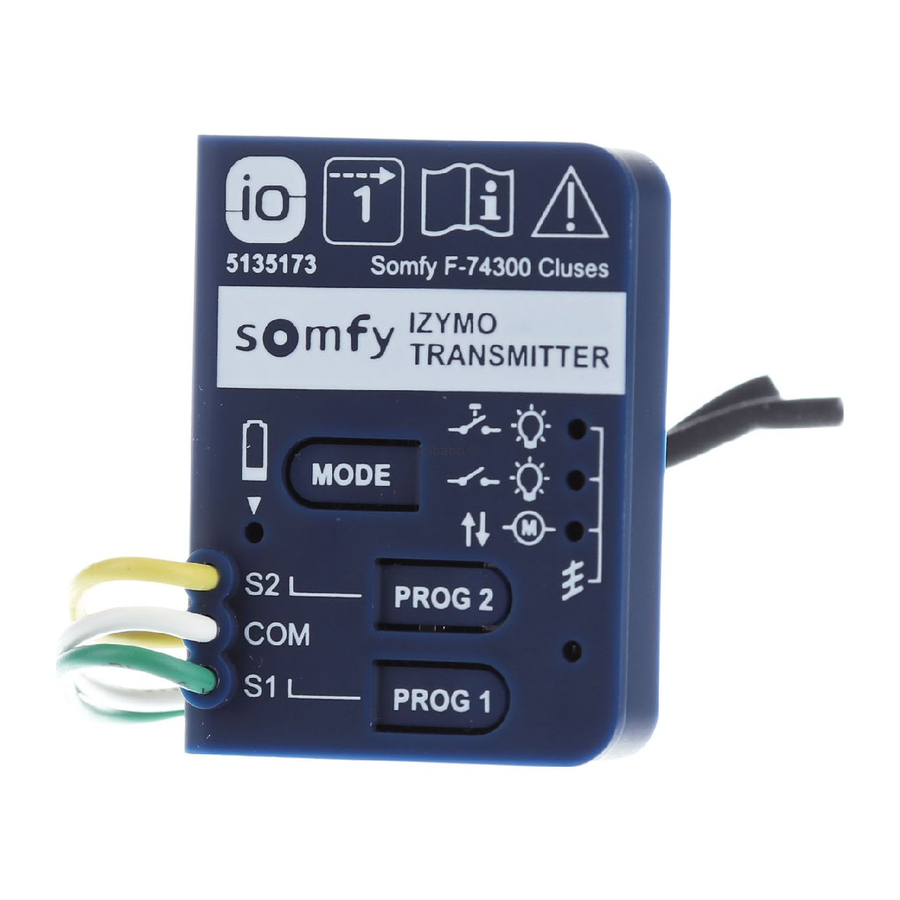 SOMFY IZYMO Transmitter io Manual
