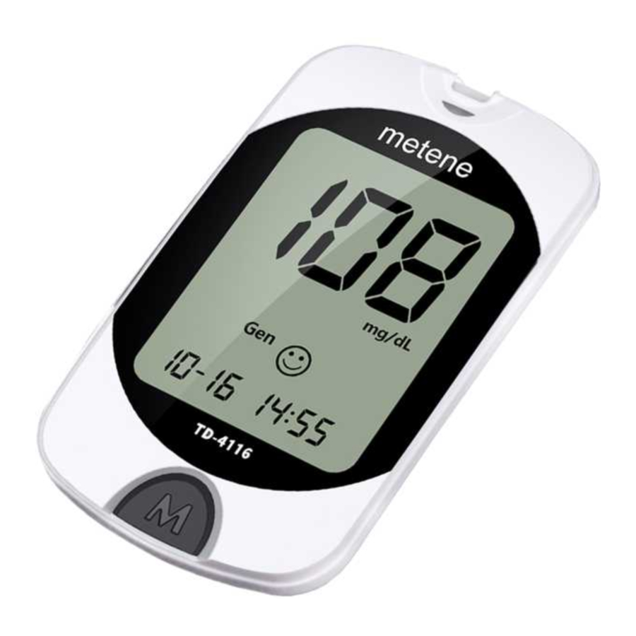 Metene TD-4116 - Blood Glucose Monitoring System Manual