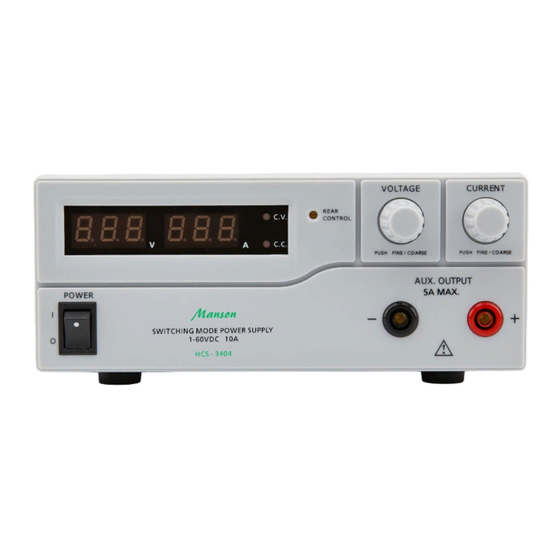Manson Engineering Industrial HCS-3400 USB User Manual