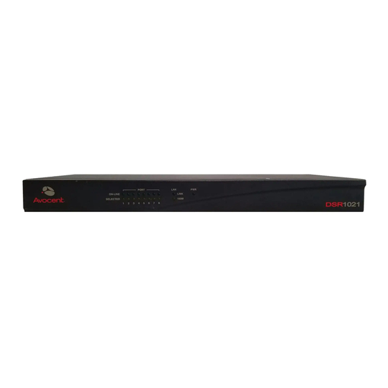 Avocent DSR-1021 Installer/User Manual