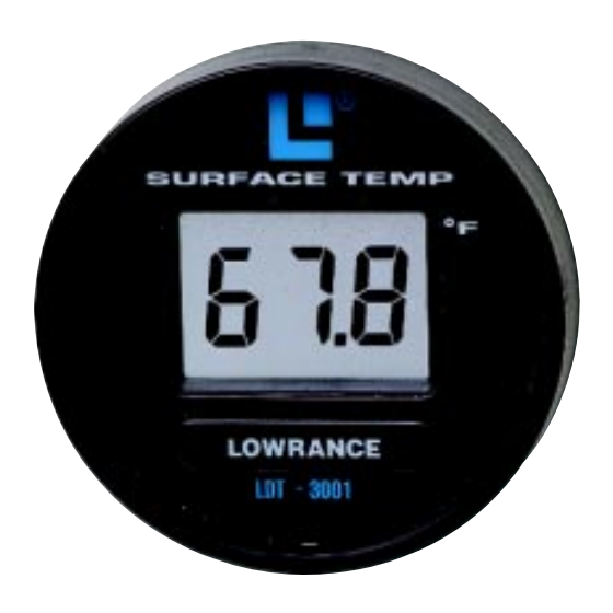 Lowrance LDT-3001 Installation And Operation Instructions Manual